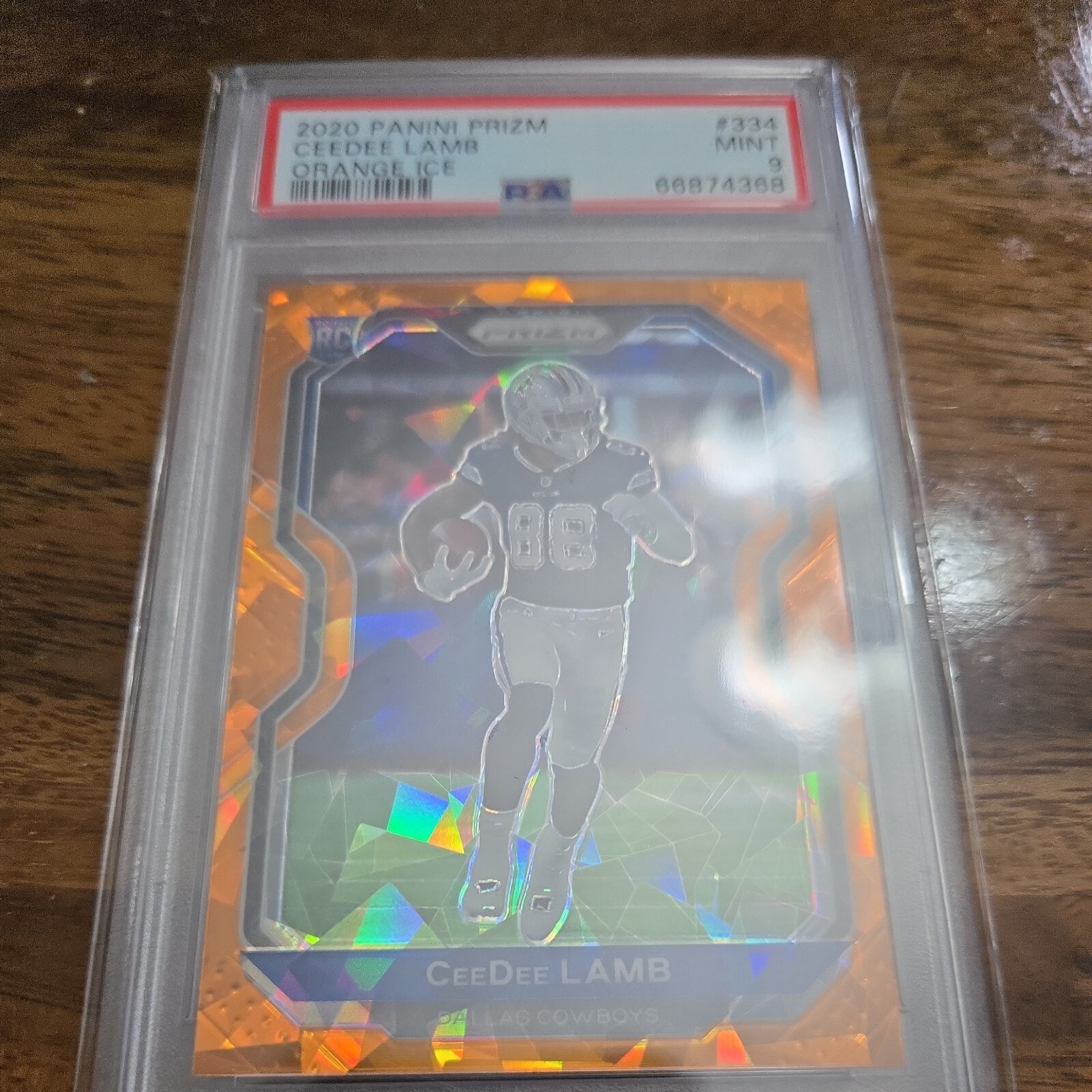 2020 Panini Prizm CeeDee Lamb #334 Orange Ice RC