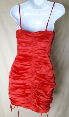 red satin dress oh polly Stunning Carlotta Red Mini Dress