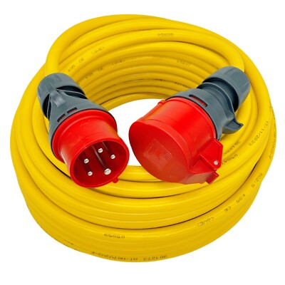CEE Starkstromkabel 16A 5x1,5mm² N07V3V3-F GELB 2/5/10/15/20/25/30/40/50m