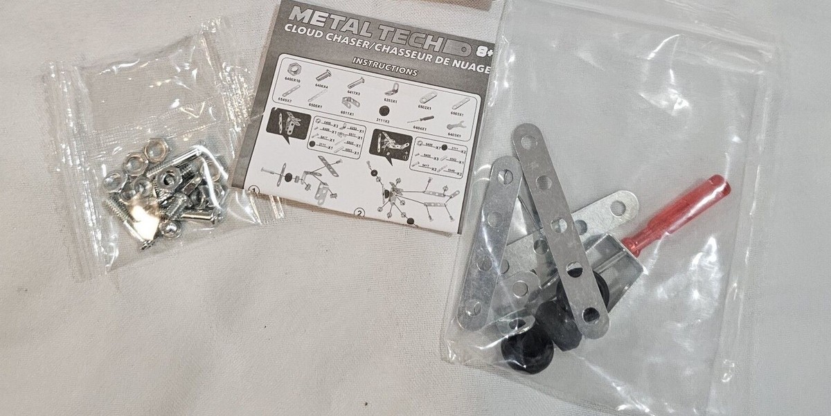 seri METAL TECH Construction Kit Airplane CITY Crane Forklift