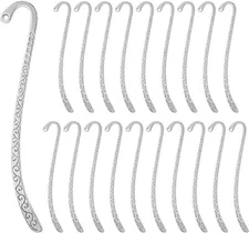 EKDJKK 20 Pack Metal Bookmark Hairpin Hook Antique free size, As Picture Show 
