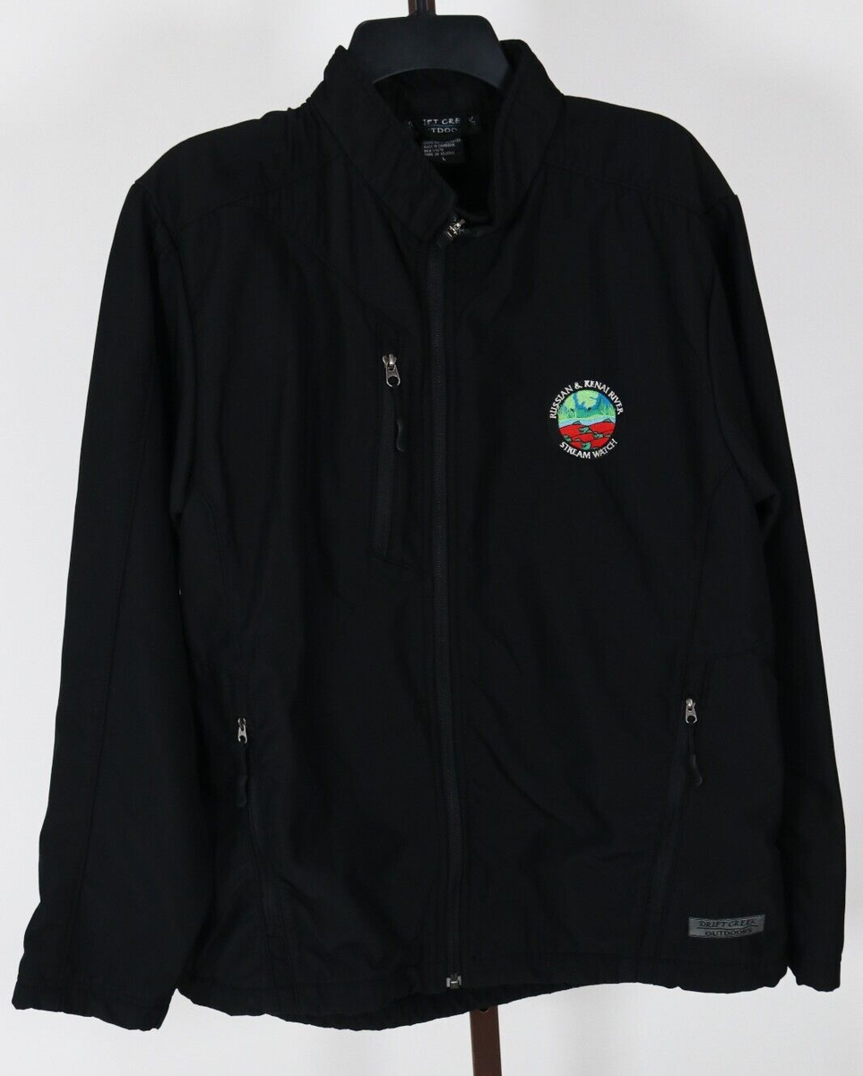 Mens Drift Creek Black Full Zip Long Sleeve Jacket Size Large | eBay