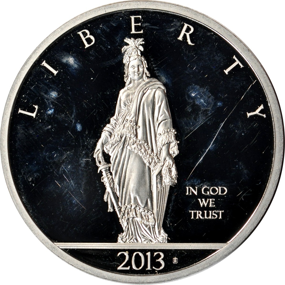 2013 One Trillion Dollars Siler-Layered Copper Proof Medal K18444
