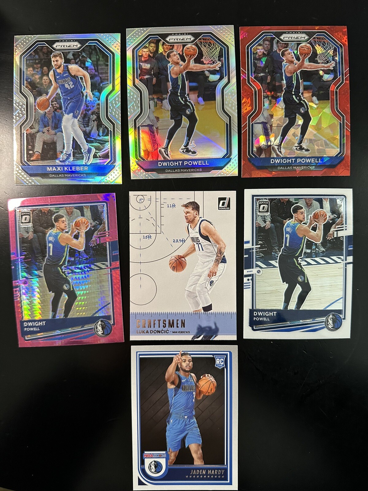 2020-21 Panini Prizm Basketball Dwight Powell Silver Prizm #83 + Luka Doncic