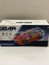 Transparent Gear Sports Car Mechanical Car Concept Racer Toy with Music & Light