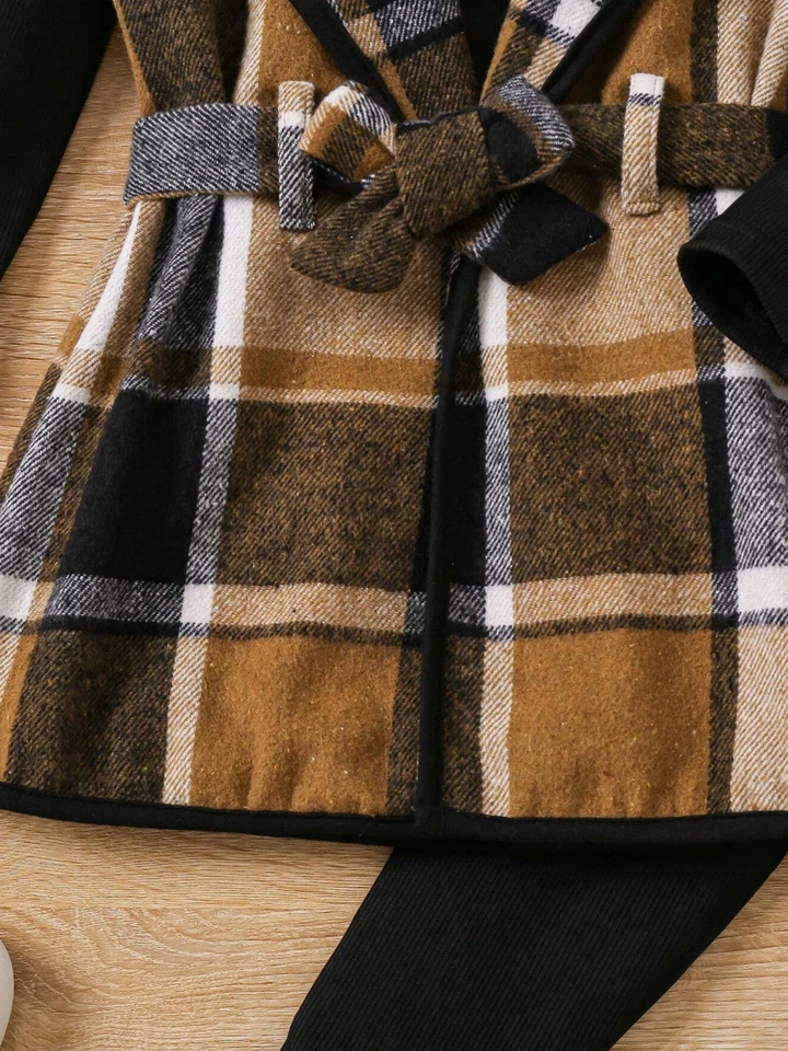 Abrigo Sueter Chaqueta de Invierno Conjuntos de Niñas Ropa Para Niña y Pantalón Foto 4 de 4