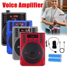 Portable Wireless Voice Amplifier Speaker Rechargeable w/Microphone for Teachers