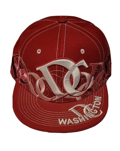 Red Baseball Cap Hat Embroidered 