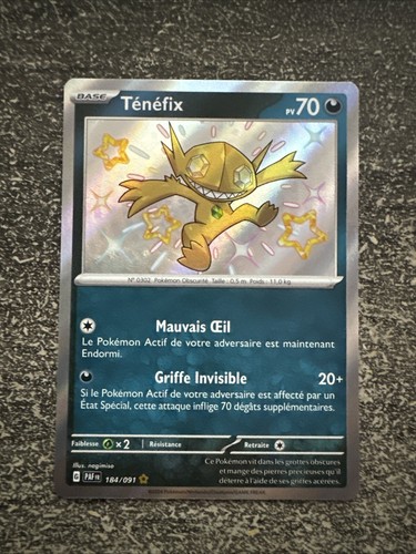 TENEFIX SHINY - POKÉMON 184/091 EV4.5 DESTINÉES DE PALDEA NEUF FR