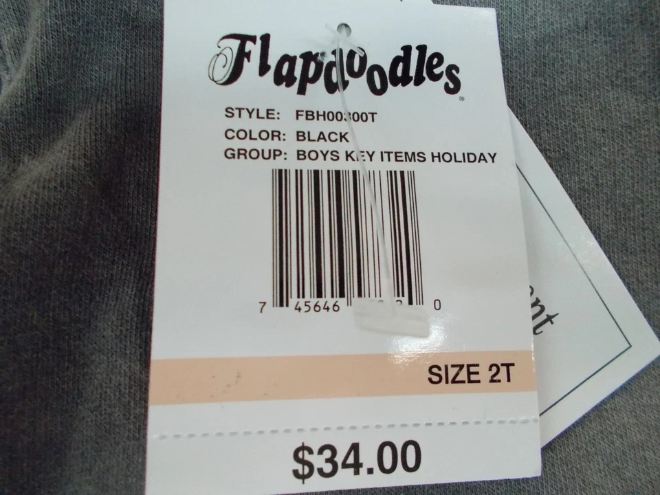 Pantalones deportivos Flapdoodles negros lavados con ácido talla 2T - 6 para niños pequeños y niños $34 - $36 Foto 4 de 4