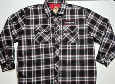 Sawbuck HACKERT SNAP-ON Tools Mens 3XL Quilted Lined Flannel Jacket Choko