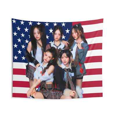 [KPOP FLAG] NEWJEANS NJZ MEMBER AMERICAN FLAG FOR CONCERT FAN DECOR AND GIFT G23