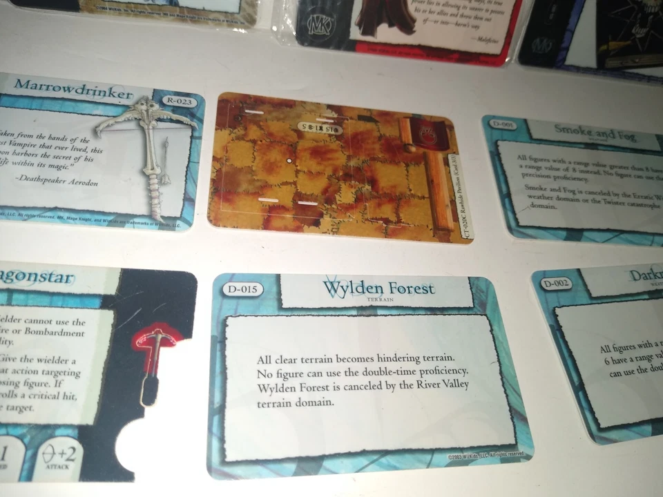 Lot Of (9) Mage Knight Unpunched Approved Play RelicsCards & Pin - Image 3 of 4