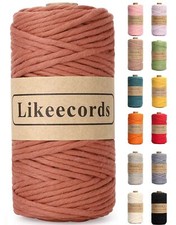 4mm Single Strand Macrame Cord 80m Colored Macrame Rope Cotton Rope Macrame Y...