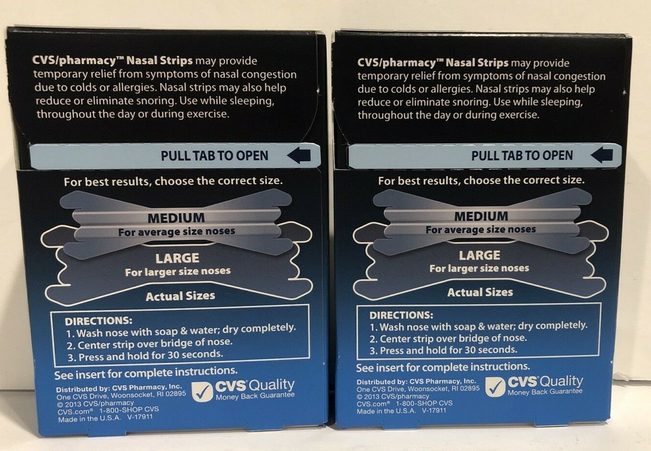 2 Boxes CVS Health Nasal Strips Medium 12 Strips each Clear New in Sealed Box eBay