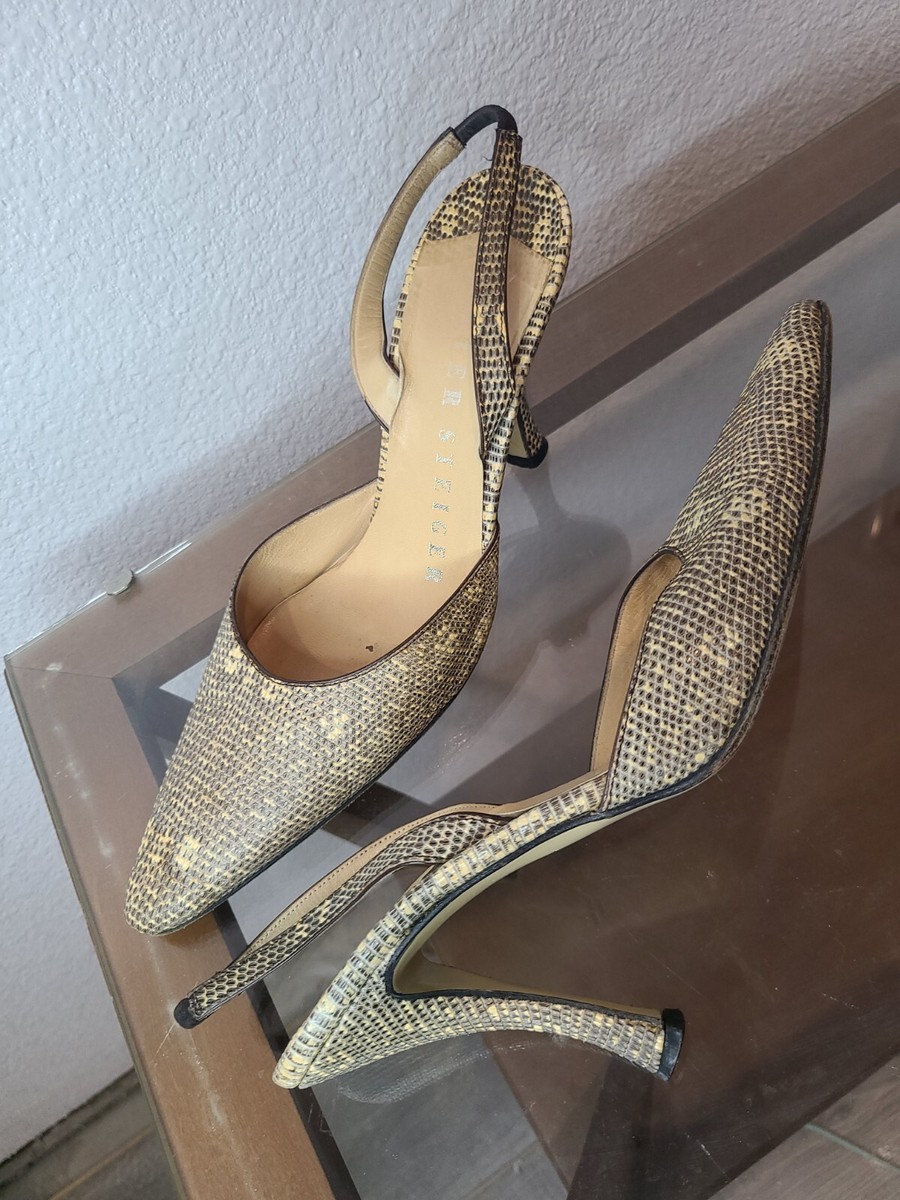 Escarpins Walter Steiger En Cuir De Serpent – Taille 35 – Modèle à Bride – Élégants Et Top Condition – Occasion