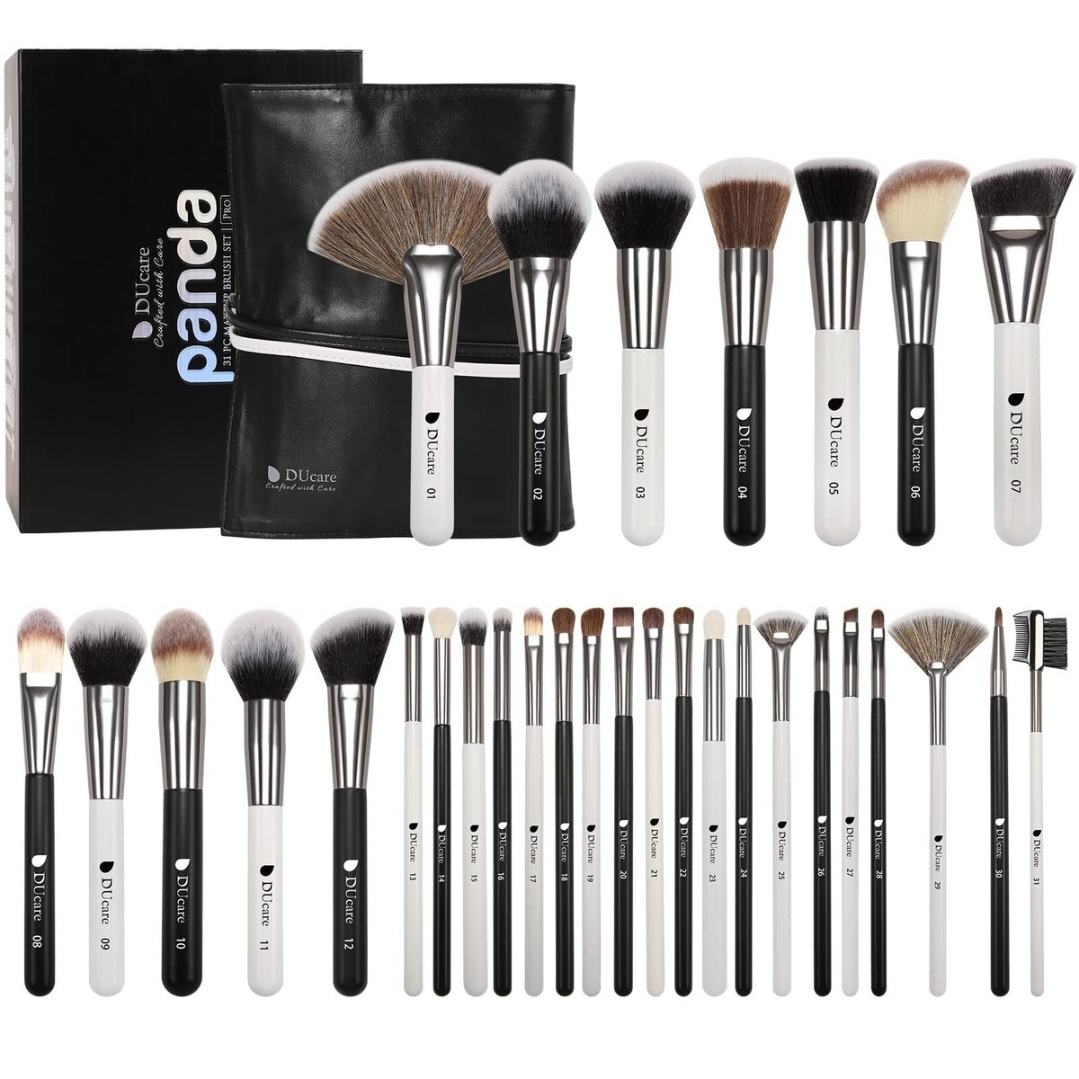 DUcare panda 31本セットプロフェッショナルメイクアップブラシセット DUcare Professional Makeup Brushes Panda Series Makeup Brush Set