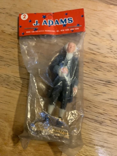 JOHN ADAMS (#2) UNITED STATES PRESIDENT Marx figure 1960's New in bag