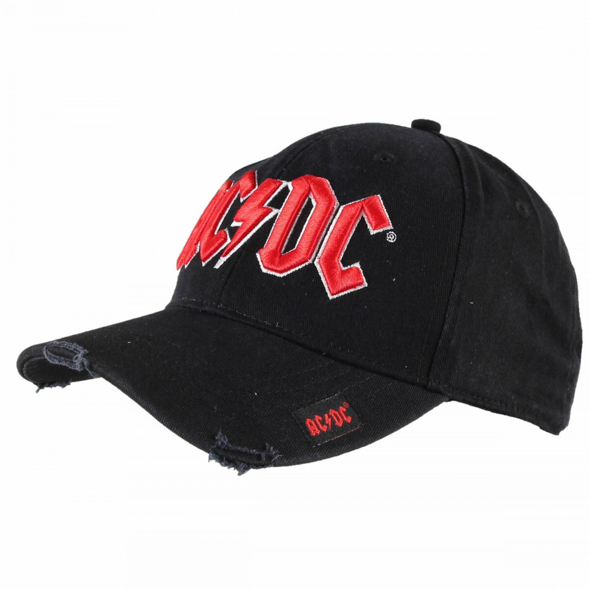 AC/DC Logo Distressed Adjustable Snapback Hat Black | eBay