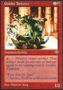 Goblin Tinkerer x4 - Mirage - Light Play, English - Mirage