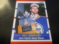 BILL RANFORD     (edmonton oilers - G) 1990/91 score  CONN SMYTHE card #358 mint