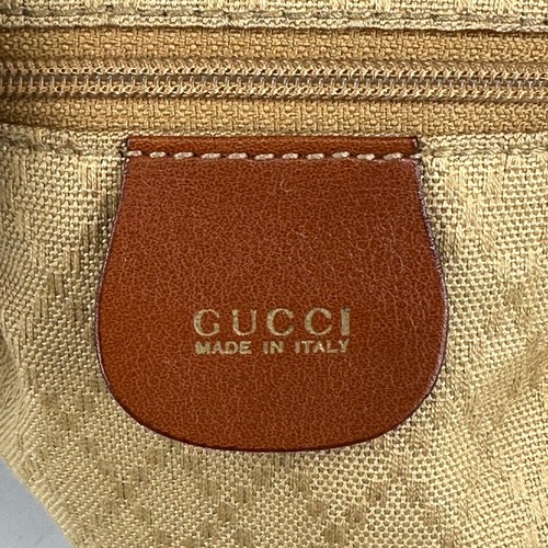 GUCCI Bamboo Backpack Vintage Brown Leather Bag Purse Authentic - Picture 11 of 21