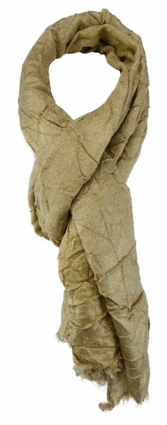Tigertie Schal In Beige Einfarbig Mit Kleinen Fransen - Gr. 180 X 70 Cm-image