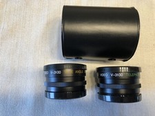 Ambico Video Lens Set V-3100 Telephoto 1.5X and V-3100 Wide Angle 0.5X w/case