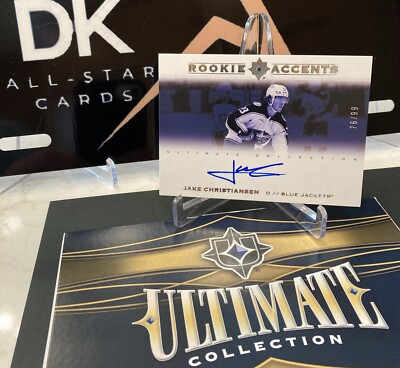 JAKE CHRISTIANSEN RC AUTO 2022-23 ULTIMATE ROOKIE ACCENTS ON CARD AUTOGRAPH /99