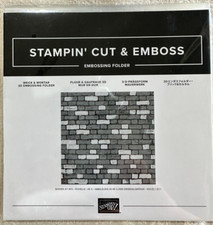 STAMPIN  UP Brick And Mortar 3D Embossing Folder NEW 