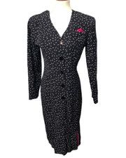 Vintage Scarlett vintage navy blue white accents with large button detail front