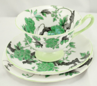 Shelley Ovington 3Pc Breakfast Set Cup Saucer Bread Plate