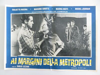 AT THE EDGE OF THE CITY - B ITALIAN FOTOBUSTA POSTER MASSIMO GIROTTI 1953