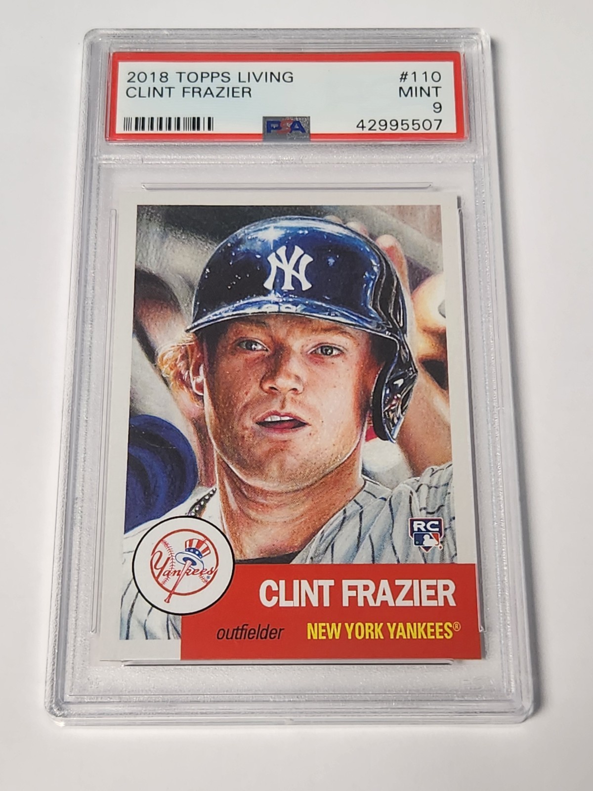 2018 Topps Living CLINT FRAZIER PSA 9 Mint Card #110 New York Yankees NY RC