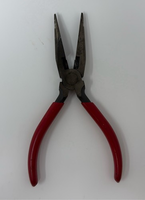#ad Red Grip Needle Nose Pliers Wire Cutter Hand Tool $15.29