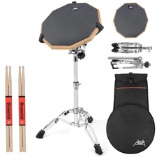 Drum Practice Pad, 12 Inch Silicone Double Sided Silent Practice Pad Kit Set ...