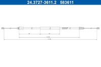 ATE Handbremsseil Bremsseil FüR Renault Wind E4M_ Twingo II CN0_
