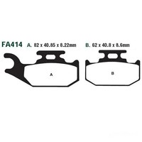 Bremsbelag Ebc FA414R Vorne Rechts FüR Suzuki LT-A 400 F Eiger 4X4 Bj. 2002-2007