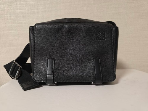 Loewe Military Messenger Bag XS Soft Grain Calf Black