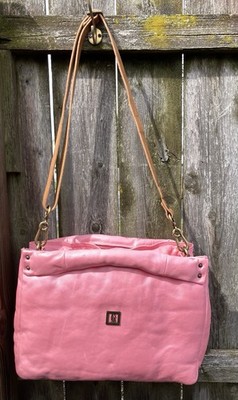 A.S.98 Pink Leather Handbag Purse AS98