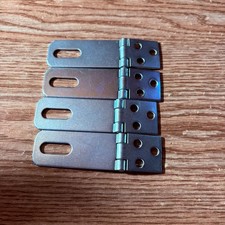 Chromed Steel vintage latch door lock for padlock cabinet Silver Tone Lot of 4