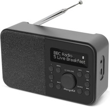 PR2S DAB Radio With Bluetooth,DAB+ Digital Radio, FM Kitchen Radio, Portable Ra