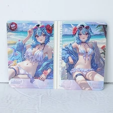 Eula Fold Double Premium Waifu Card Anime Girl Art Oversized Board A6
