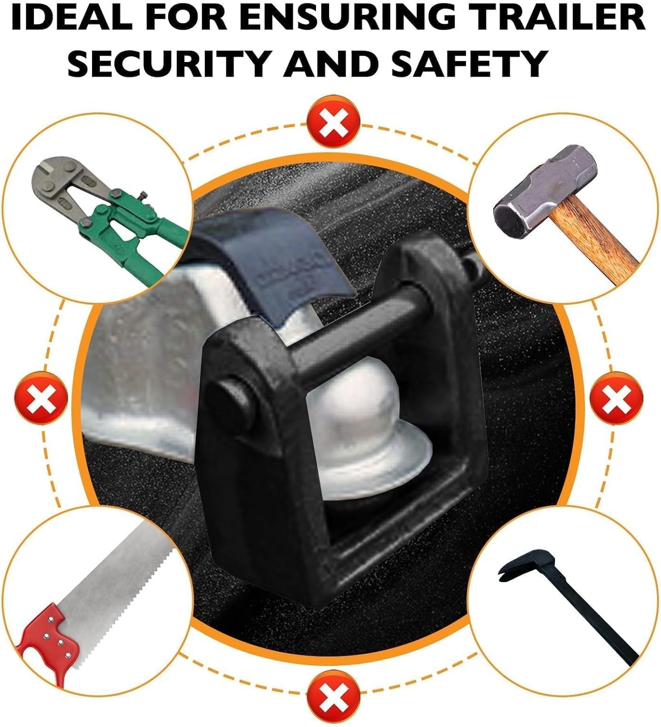 TL-20 Hitch Lock For Bulldog Style Couplers  Combination Lock Heavy-Duty Trailer