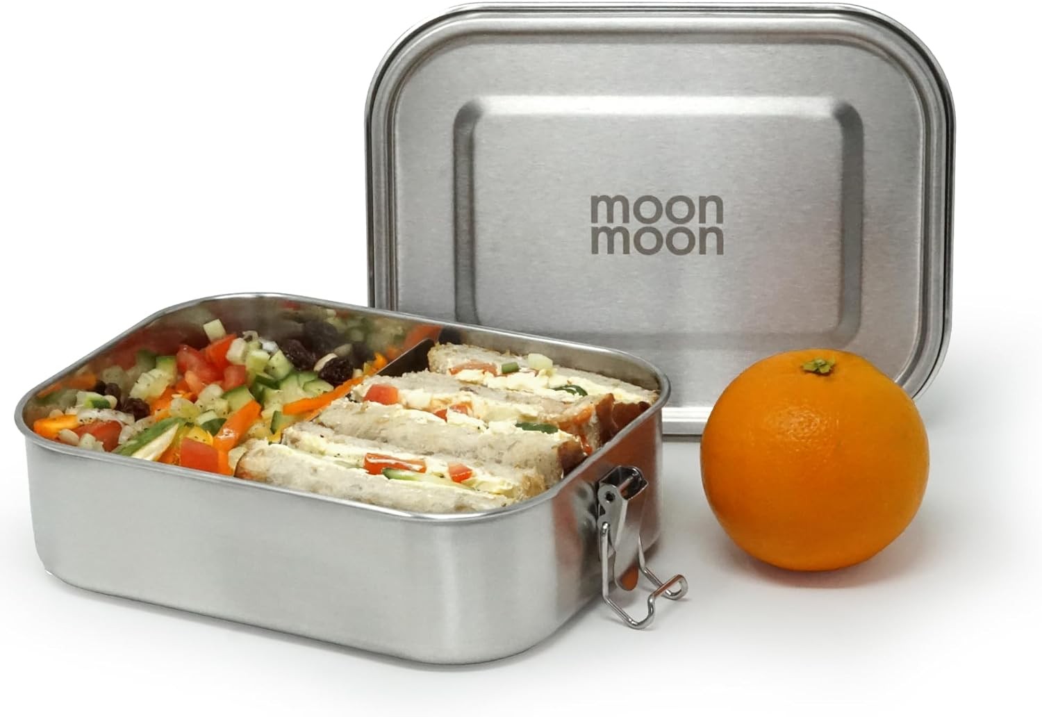 Stainless Steel Lunch Box 1.2 Litre Leakproof Bento Box with Compartments