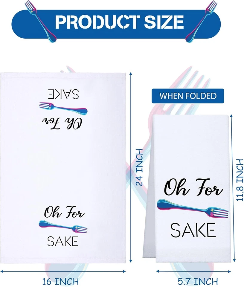 4 шт. смешные кухонные полотенца полотенца для посуды со смешными словами милые декоративные - Изображение 2 из 4