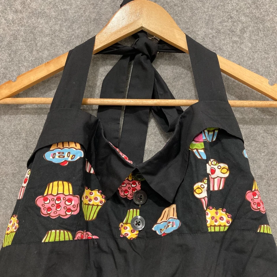 Nineteen 50 Womens Dress Size 2XL Retro Rockabilly Cupcakes 70s Diner Halter - image 3 of 4