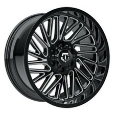 20 Tis 553bm Gloss Black Milled 20x9 Wheel 5x5 5x5.5 18mm For Jeep Dodge Ram