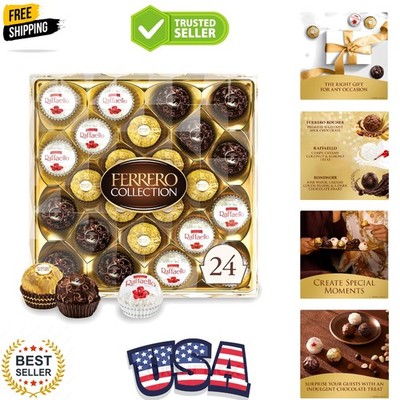 Collection, Fine Hazelnut Milk Chocolates, 24 Count Gift Box, Assorted Coconu...