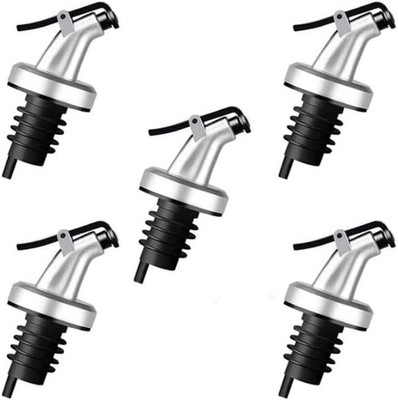 5 Pack Oil Spouts for Olive Oil & Vinegar Bottles, Leakproof Dispenser